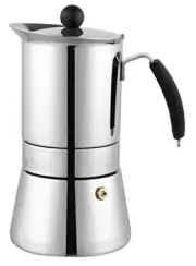 Cof8104 Amore Stainless Steel Stovetop Espresso Coffee Maker 4cup 6 Oz