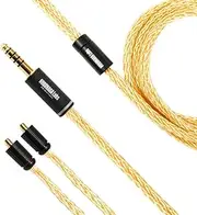 NOBUNAGA Labs NLS-SRK-KWM Re-Cable, Raku Kewami, 0.17 inch (4.4 mm) 5 Pole Balanced/Pentaconn Connector