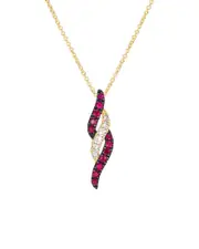 Le Vian 14K 0.34 ct. tw. Diamond & Ruby Pendant