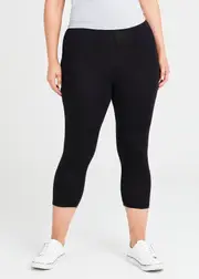 [Taking Shape] Taking Shape Bamboo Breezy Crop Legging Size 26 in Black - Plus Size Women's Leggings Black
