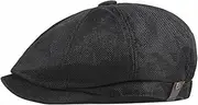 [HAMKVBPR] Men's Beret Hats Men Thin Breathable Duck Tongue Cap Male British Retro Beret Mens Hat Flat Cap