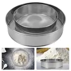 2 Pcs Flour Sieve Drum for Mashed Potato Stainless Steel Fine Mesh Strainer