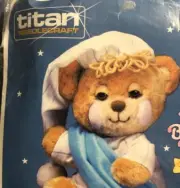 VTG `86 Titan Needlecraft 12" Teddy Beddy Bear Plush Craft Kit #1407 New Sealed