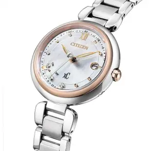 【CITIZEN 星辰】XC 女神風采光動能時尚腕錶鈦金屬電波錶(ES9466-65W)