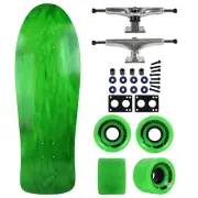 Moose Old School Skateboard 30" Stain Green, 7" Raw Trucks & 59mm Green Wheels