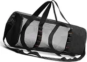[Generic] Beach Bag With Zipper - Womens Bag Toys Organizer - Beach Bag For Shells, Market Grocery Picnic Bag, Heavy Duty Beach Bag, Mesh Swimming Pool Travel Bags For Family Trip Camping Swimming