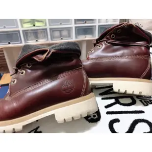 二手 Timberland 咖啡色 反折靴