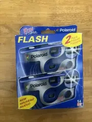 2 Pack Polaroid: Fun Shooter Flash 27 Exp 01/2010 One-Time Use Camera 400 ISO