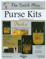 The Batik Man Purse Fabric Kit - Shoka Golden -- 1/2 Price Regular Retail !!