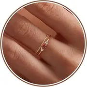 [BTYSUN] Mothers Day Gifts for Daughter Mom, Birthstone Rings for Women Non Tarnish Gold Rings Birthday Gifts Dainty Adjustable 1-12 Months Promise Ring Graduation Gift for Her Girlfriend Christmas Jewelry