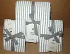 West Elm European Flax Linen Classic Stripe Duvet Cover Full/Queen & 2-Shams NEW