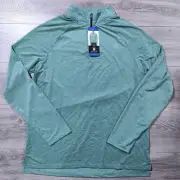 Spyder Shirt Adult Large Green Active Proweb Quarter Zip Athletic Pullover Mens
