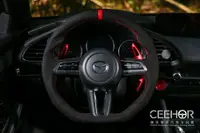 在飛比找樂天市場購物網優惠-[細活方向盤] 全麂皮紅環款 Mazda3 CX30 MAZ