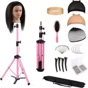 Reinforced Wig Stand Tripod 55" Heavy Duty Adjustable Mannequin Head Stand Tr...