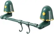 MGAVATPNPY Wall Hanging Shoe Rack Self Adhesive Wall Mounted Brackets with 2 Hooks Portable Door Shoe Shelf Practical Slippers Holder Towel Rack(Dark Green,Long)