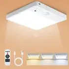 Motion Sensor Closet Light, 7000mAh Rechargeable with Remote,3 Color Temperature
