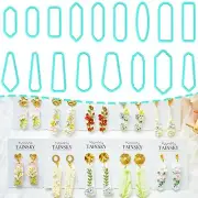 17 Pcs Polymer Clay Cutters Long Dangle Shape Polymer Clay Earrings Cutters