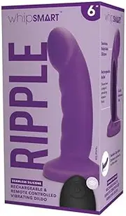 WhipSmart 6'' Ripple Recharge Vibr Dildo - Purple-(ws3012-pur)