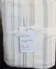 POTTERY BARN Clayton Striped Cotton Duvet Cover - KING/CAL KING