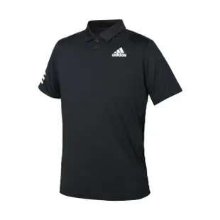 【adidas 愛迪達】男短袖POLO衫-亞規 吸濕排汗 慢跑 路跑 運動 上衣 愛迪達 黑白(GL5421)