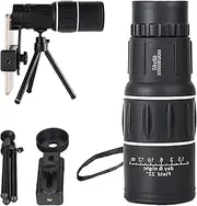 Brivibe Monocular Bifocal Optical Zoom Telescope, 40X60 High Definition Monocular Telescope with Smartphone Adapter Tripod, Suitable for Bird Watching and Travel (Black)