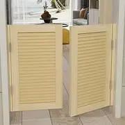 Double-Action Bar Swing Cafe Doors, Interior Solid Wood Saloon Door, Western Louvered Western Doors, Restaurant Partition Batwing Door