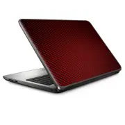Universal Laptop Skins Wrap for 14" - red black carbon fiber weave