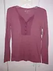 EDDIE BAUER LADIES LS KNIT MAUVE PULLOVER TOP-S-NWT-$29.99-SOFT/COMFY
