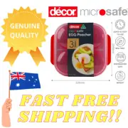 BRAND NEW Decor Microwave Steam Egg Poacher 4 Eggs BPA FREE Microsafe SAFE