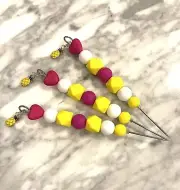 Cookie Cake Decorating Scribe Tool 15cm Silicone Bead Pineapple charm