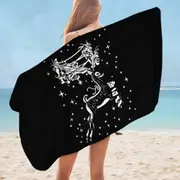 Sparkling Christmas Spirit Cute White Tailed Deer Microfiber Beach Towel