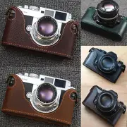Genuine Leather Half Case Cover Protector Bag For Nikon FM2 FM3a FE2 Camera New