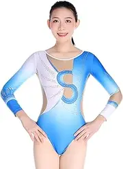 [Zagitova] Rhythmic Gymnastics Leotards for Girls Women Long Sleeves Gymnastic Workout Leotard Team Uniform
