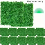 12-Pack 10x10 UV-Resistant Artificial Hedge Panels - Realistic Outdoor/Indoor