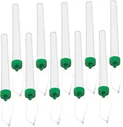 MUCKLILY 10pcs Small Test Tubes Sample Containers with Screw Caps 20ml Plastic Storage Vials for Lab Use