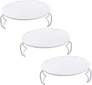 FUNNETOYU 3pcs Storage Rack Round Microwave Holder for Steaming and Cooling Food Resistant Material Versatile Kitchen Stand for Steamer and Oven Use