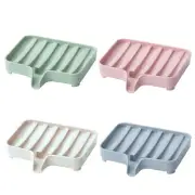 1-3x Soap Dishes Holder Self Drain Container Case Bath Shower Basket Storage Box