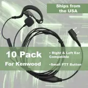 10x Swivel Earpiece w/ Finger PTT for Kenwood & Baofeng Radios UV5R H777 TK-3100
