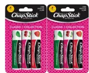 2x 3 Pack ChapStick Set , Classic Collection Spearmint, Cherry & Strawberry