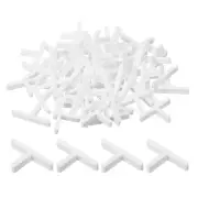 200Pcs Wall Floor Tile Plastic T Shape Spacers Tiling Tools 2mm 1/12" White