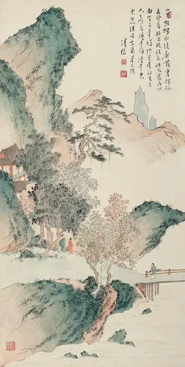 鄭板橋梅蘭竹菊四條屏28X103仿古畫復制花鳥畫寫意畫名人字畫名家| 銀
