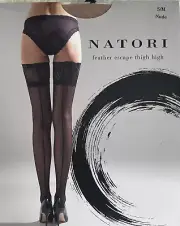 Natori Feather Escape Lace Alluring Back Thigh High Nude S / M