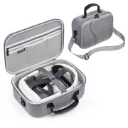 Portable Storage Bag Carrying Case Grey Zipper Nylon Box For Quest 3 VR Glasses