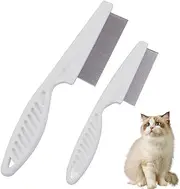 Pack of 2 Flea Combs for Dogs and Cats, Flea Comb for Cats, Dog Comb Cat Comb