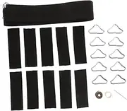 Kisangel Trampoline Re Kit DIY Trampoline Buckles Triangle Rings Trampoline Parts Triangle Ring Buckles Replacement Trampoline Springs Trampoline Replacement Parts Polyester