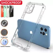 Clear Shockproof Bumper Back Case Cover For iPhone 14 13 12 11 Pro XS MAX X XR 8