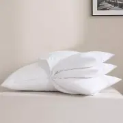 Adjustable Pillow 3 Layer Goose Feather Pillows Queen Size 100% Cotton,Bed Pi...