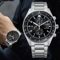 在飛比找momo購物網優惠-【CITIZEN 星辰】Chronograph系列 時尚光動