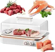 Electric Defrosting Tray, 5L Meat Defroster, 4 Gear Adjustment, Constant Temperature Fast Defrosting Machine, 360 ° Cycle Thawing Box, Thawing Tray Basket for Chicken, Fish, Steak