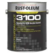 Rustoleum 3179402 Interior/Exterior Paint, High Gloss, Water Base, Black, 1 gal